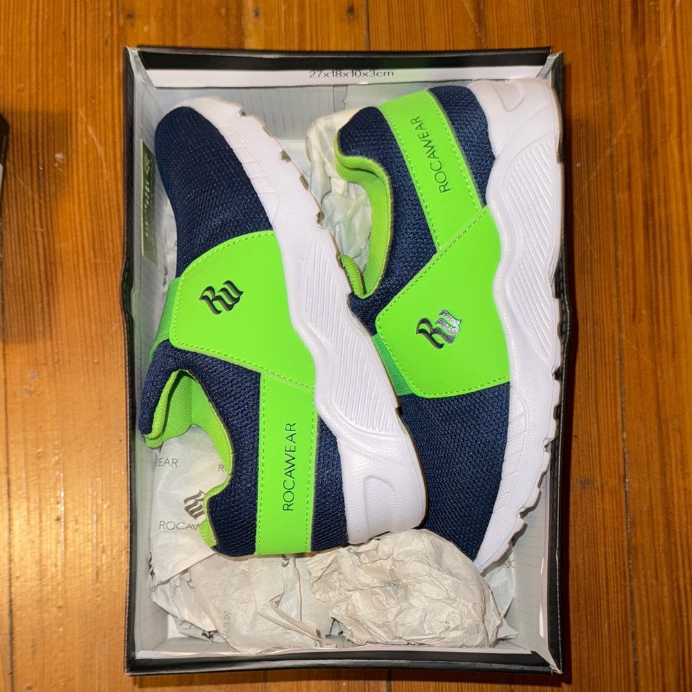 Rocawear Kids Sneakers - Navy and Lime